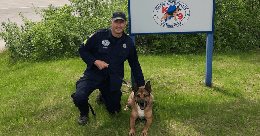 Family, Friends & Fellow Officers Say Goodbye To Rescued Police K9